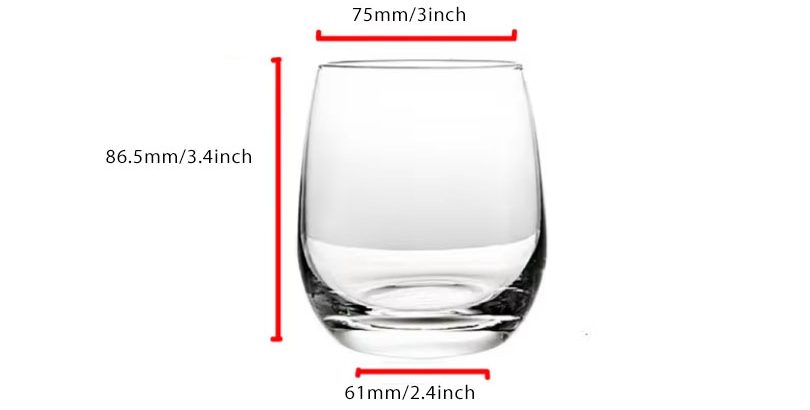 Glass cup size