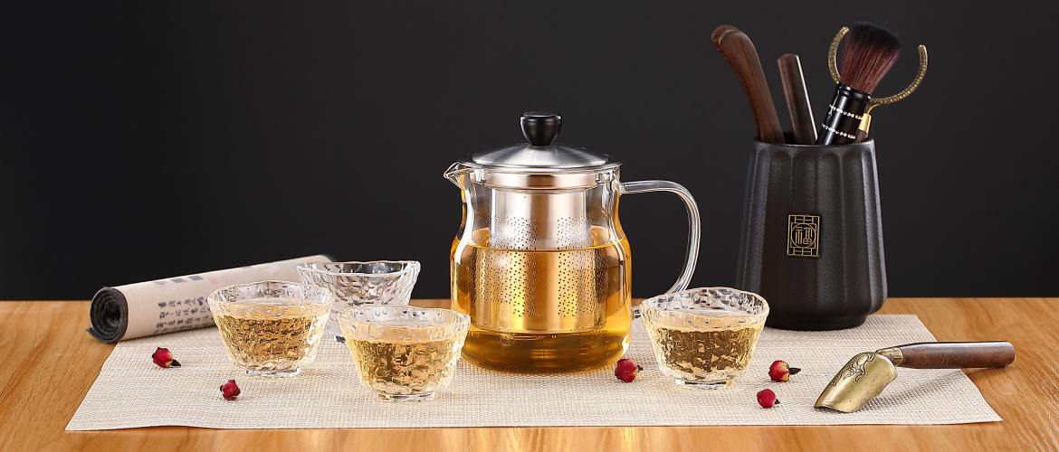 borosilicate glass teapot Set 