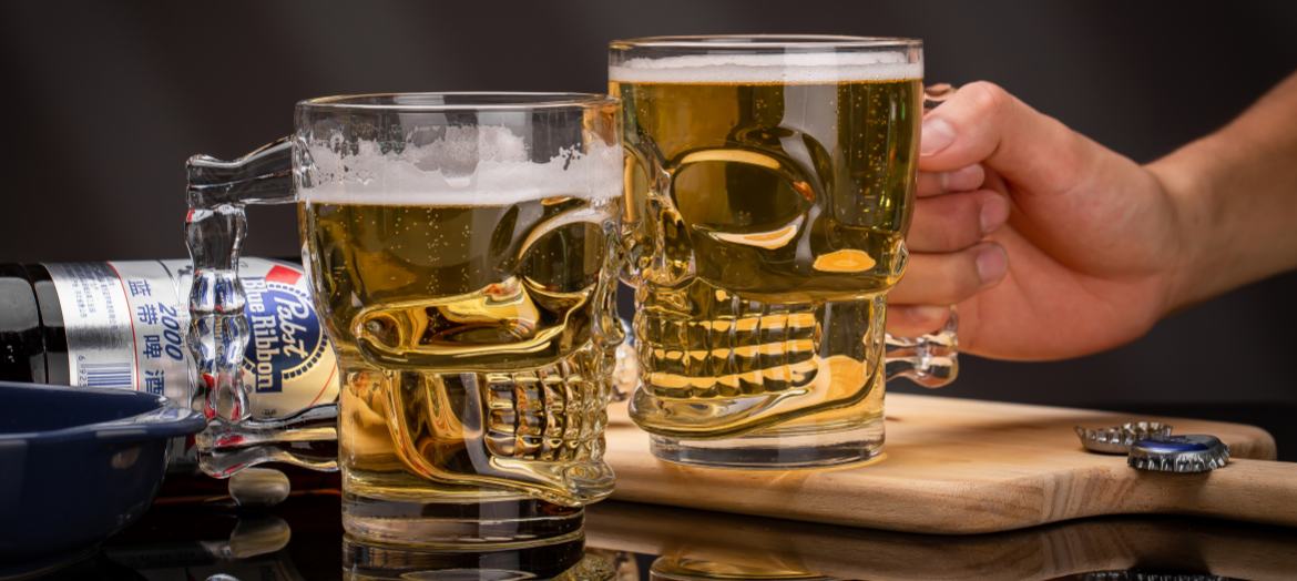 glass beer cup