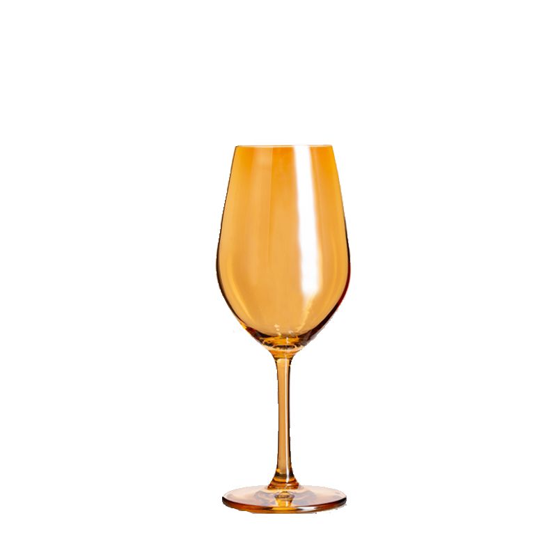 Golden crystal wine glass