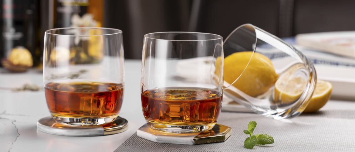 stemless wine glass