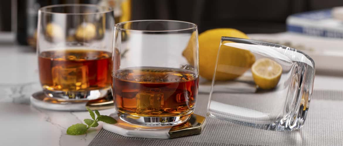 stemless wine glass
