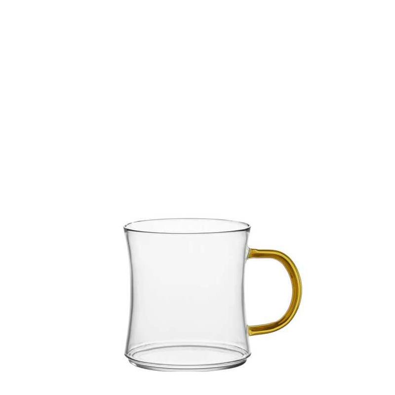 glass mug with handle
