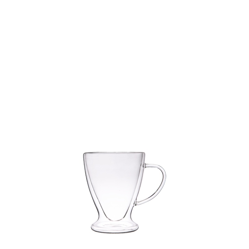 double wall glass mug
