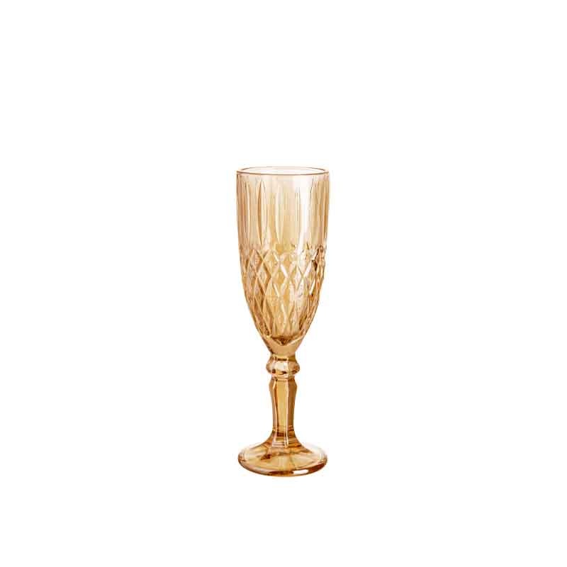 Amber glass goblet
