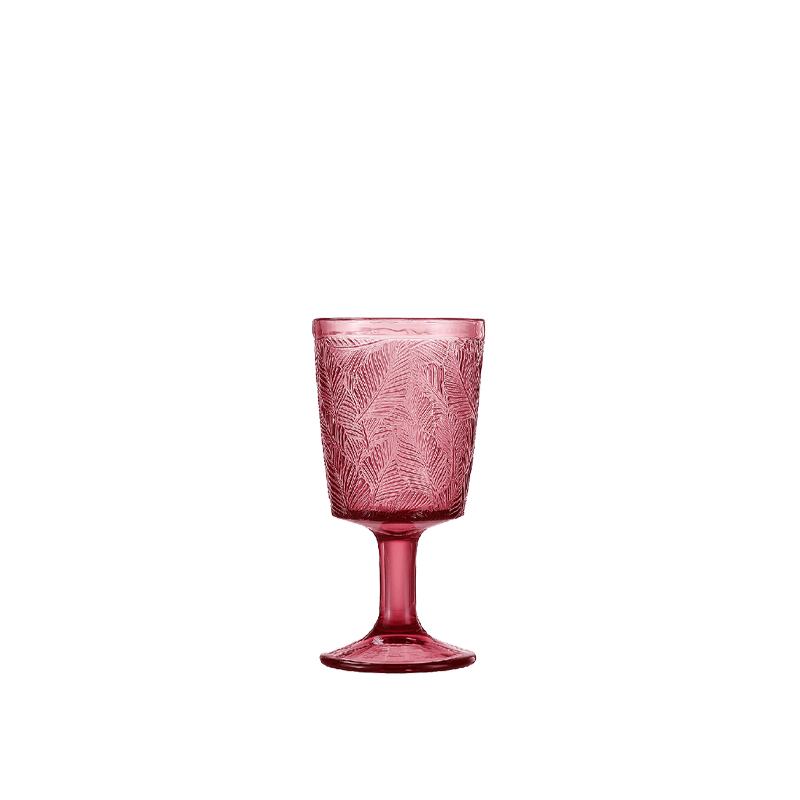pink glass goblet