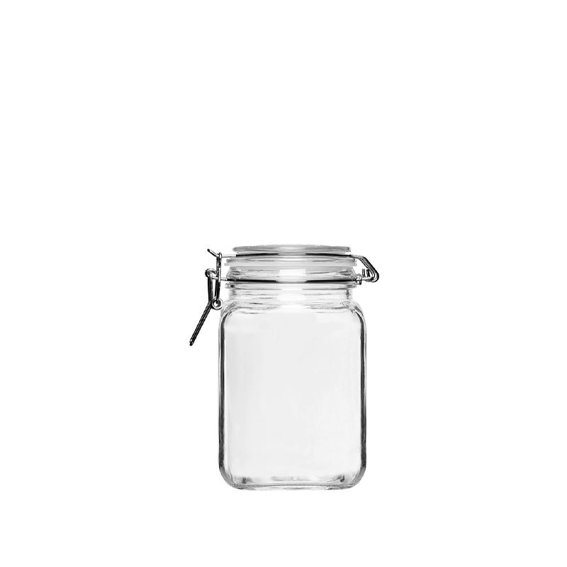 glass jar with clamp lid