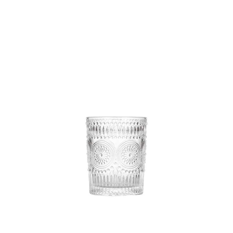 vintage embossed glass tumbler