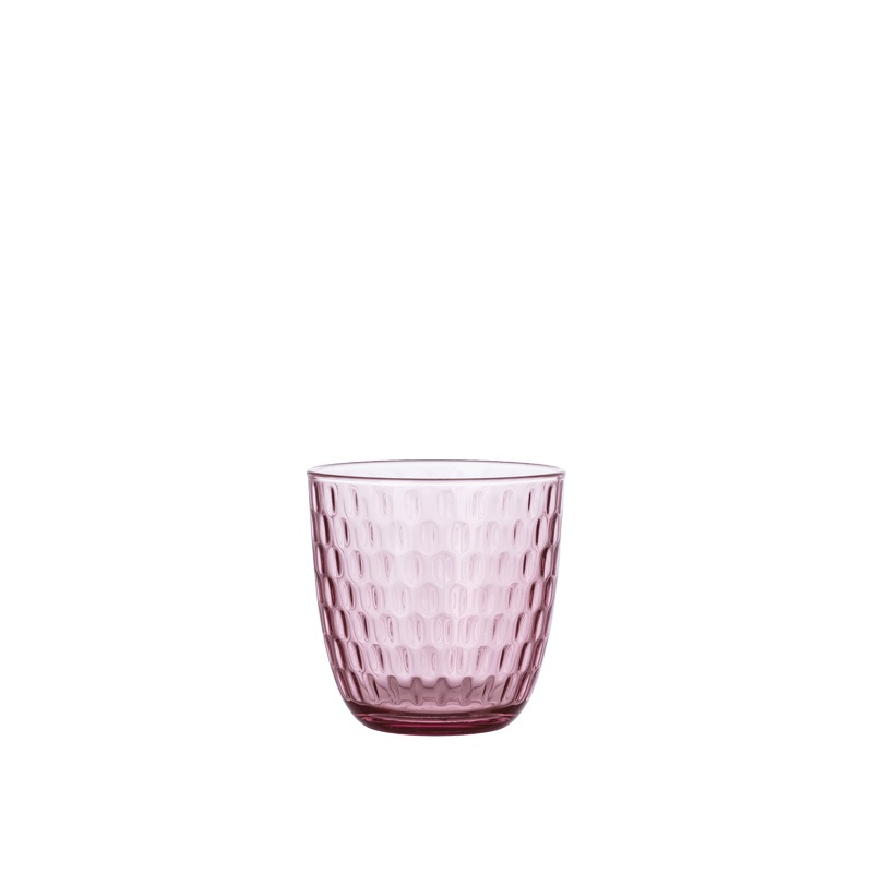 pink glass tumbler