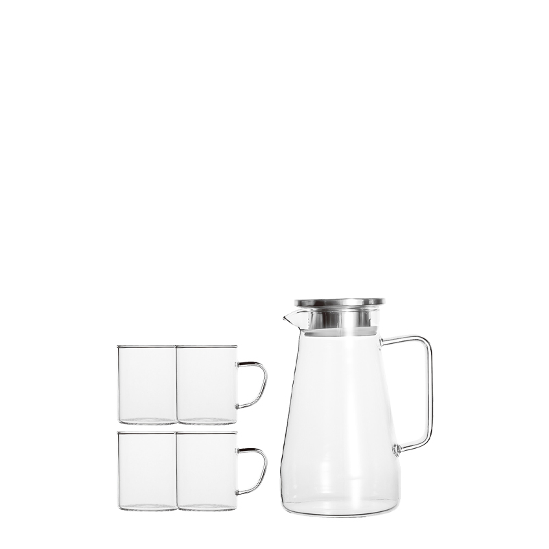 Borosilicate Glass Pitcher and Cup Set