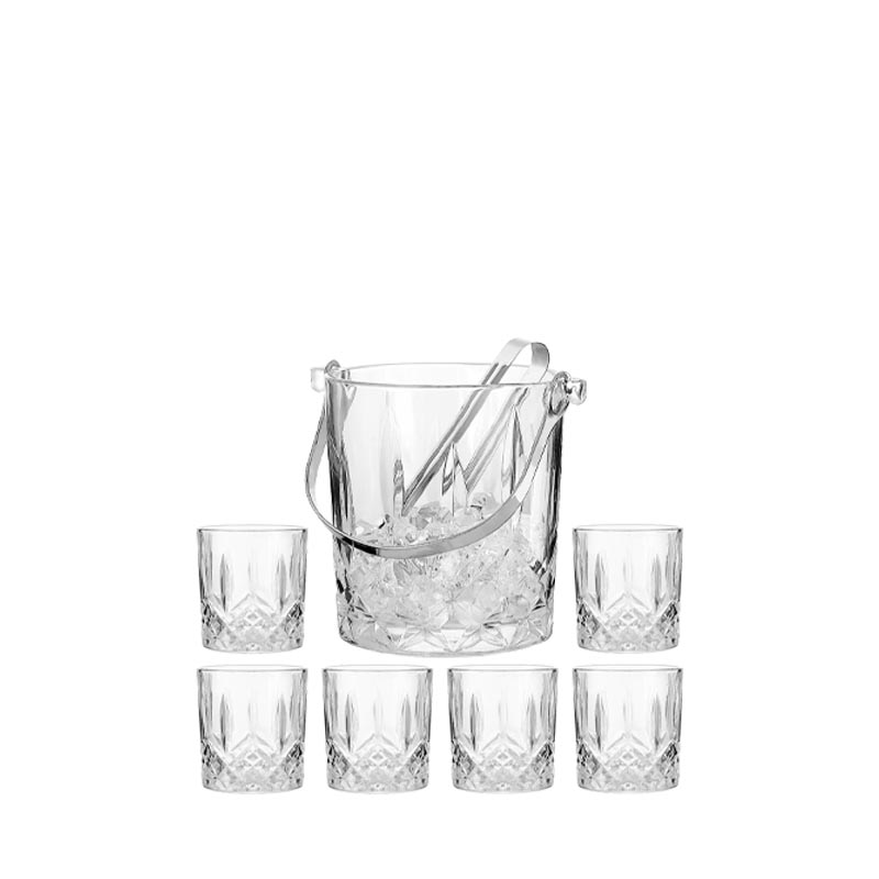wholesale whiskey glass set with ice bucket