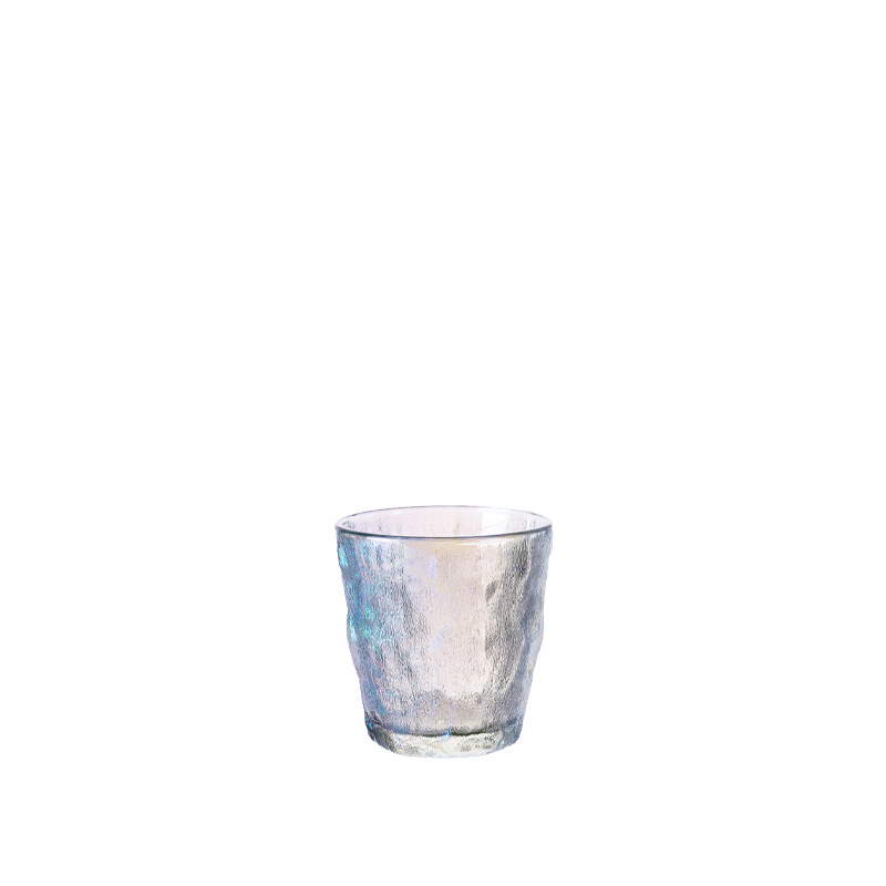 clear hammered glass tumbler