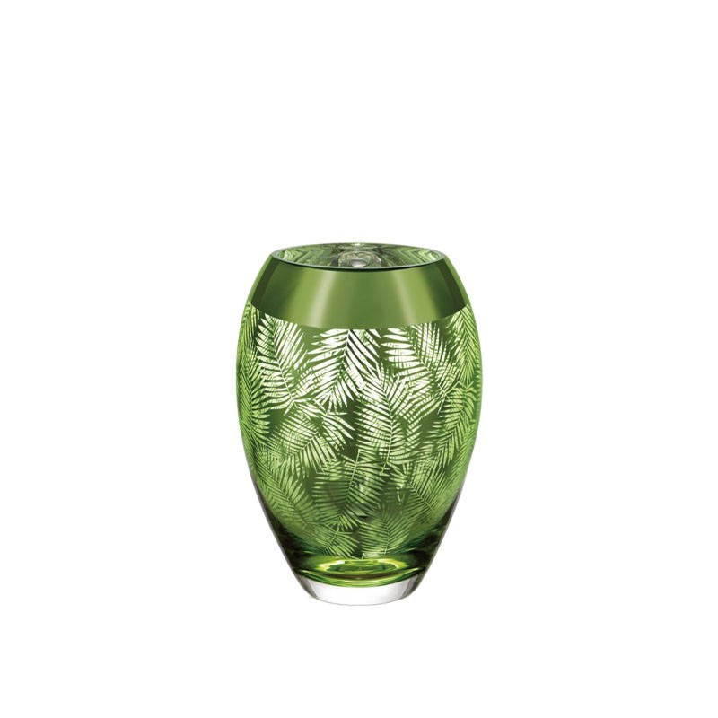 plated glass vase
