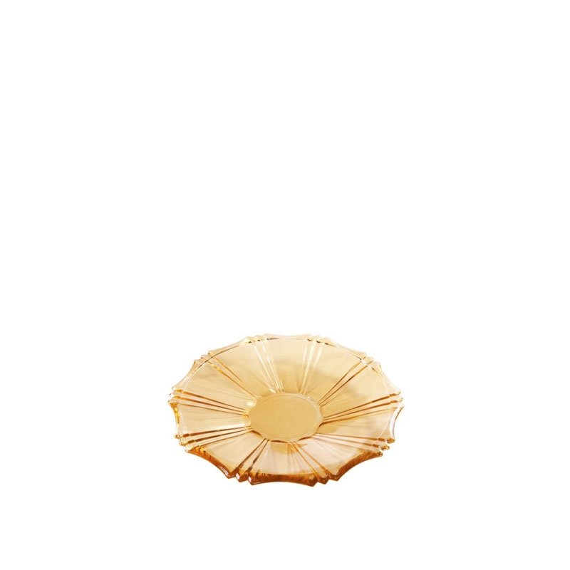 amber glass fruit plate