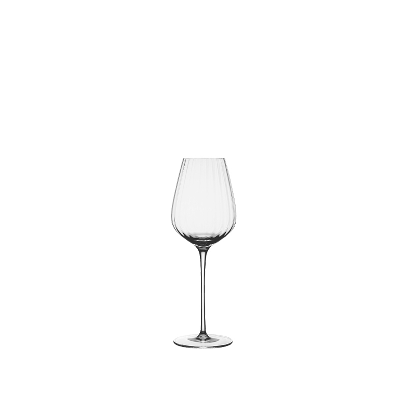 fluted white wine stemware