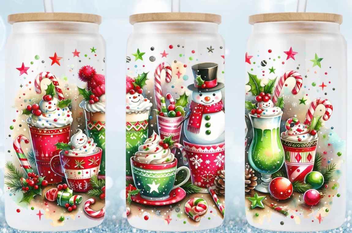 xinghuo glass jars with decals