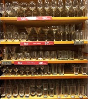Supermarket retail shelves