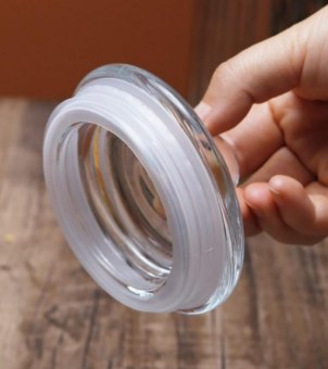 100% Eco-Friendly All-Glass Design with Glass Knob Lid